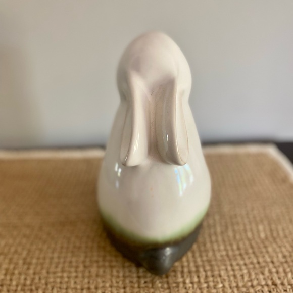 LARGE RARE VINTAGE ART DECO GLAZED PORCELAIN BUNNY RABIT STATUE SCULPTURE - Picture 8 of 8